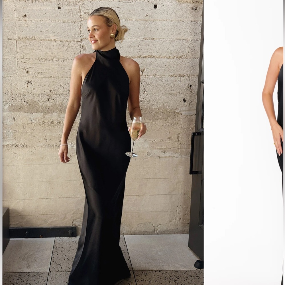 Show Me Your MuMu Black Backless Dress